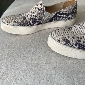 Stuart Weitzman snake print loafers
